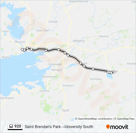 920 Bus Line Map