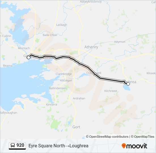 920 bus Line Map