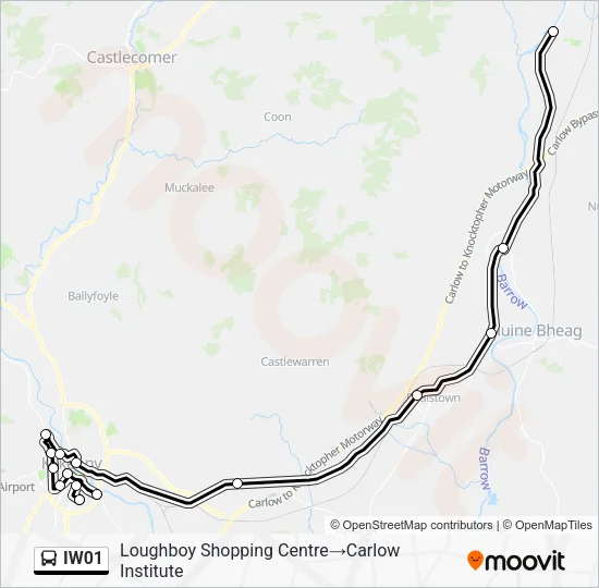 IW01 Bus Line Map