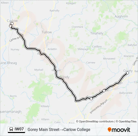 IW07 Bus Line Map