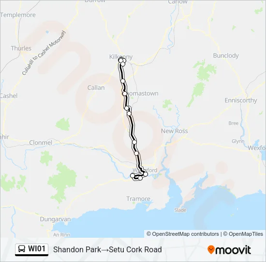 WI01 Bus Line Map