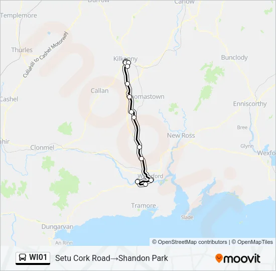 WI01 Bus Line Map