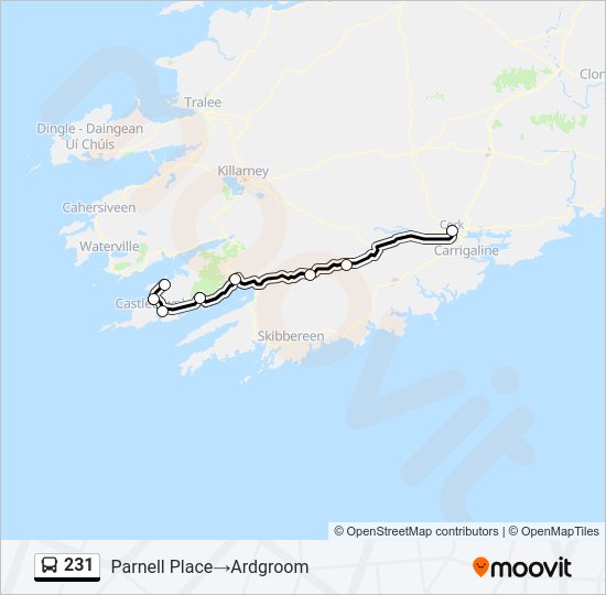 231 bus Line Map