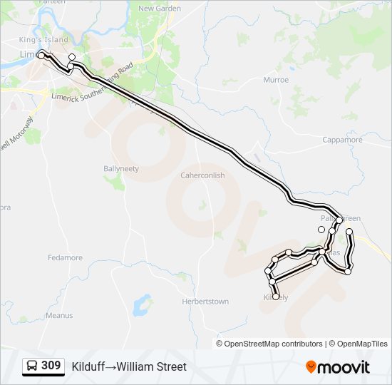 309 Bus Line Map