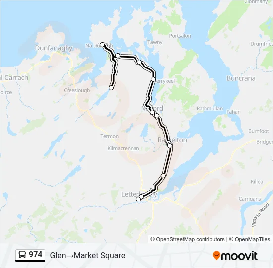 974 Bus Line Map