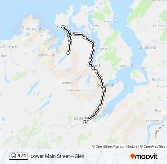 974 Bus Line Map