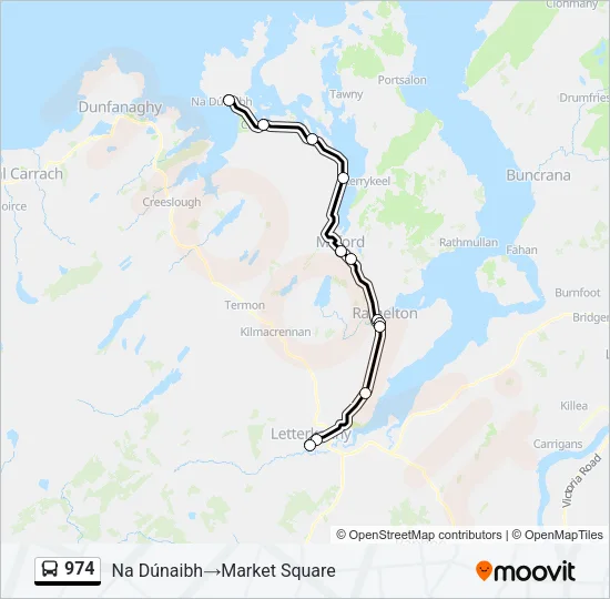 974 Bus Line Map