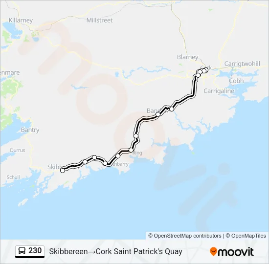 230 Bus Line Map