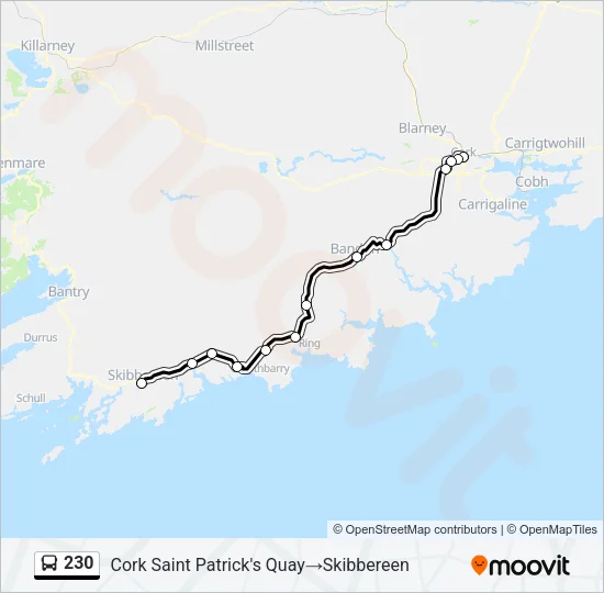 230 Bus Line Map