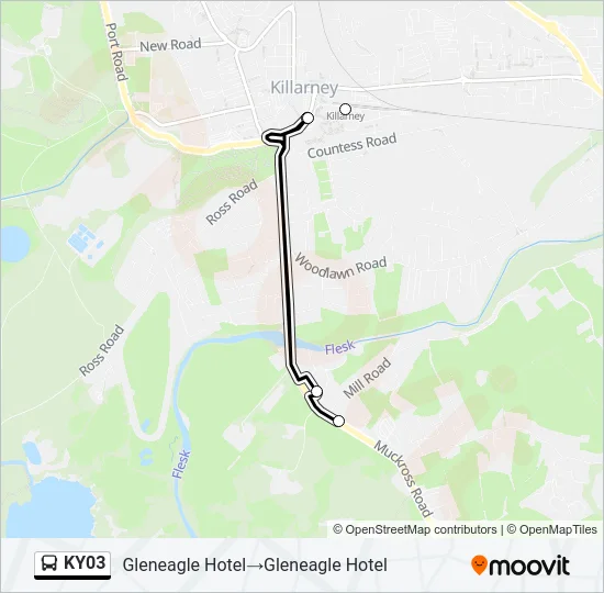 KY03 Bus Line Map