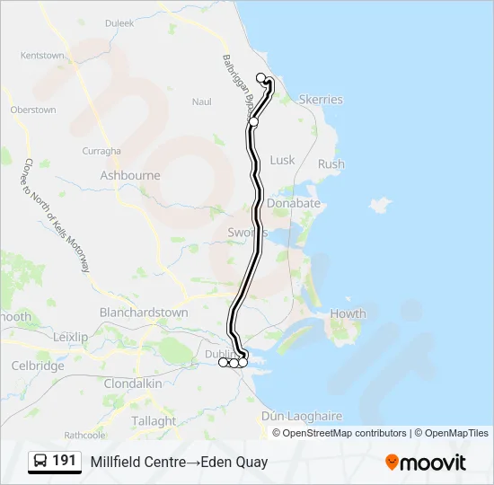 191 Bus Line Map