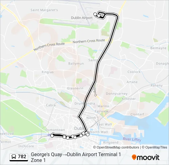 782 Bus Line Map