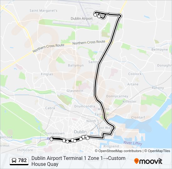 782 bus Line Map