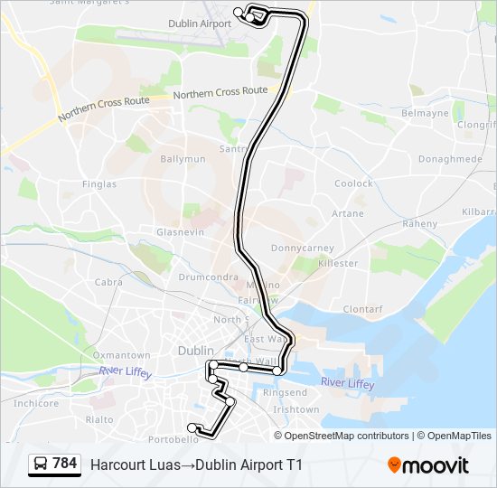 784 bus Line Map