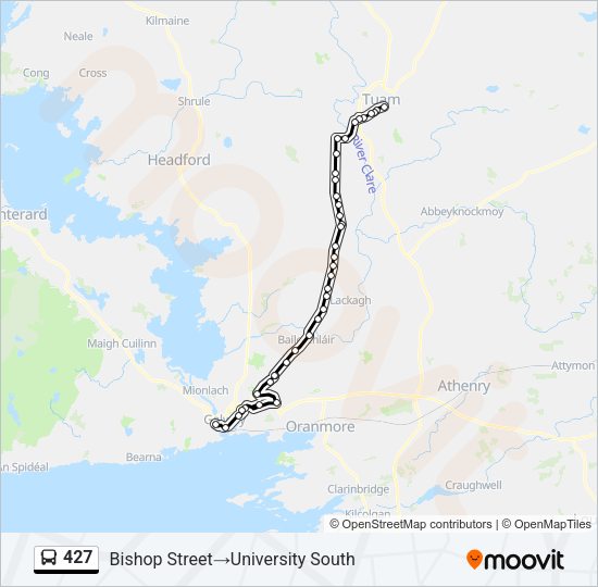 427 Bus Line Map