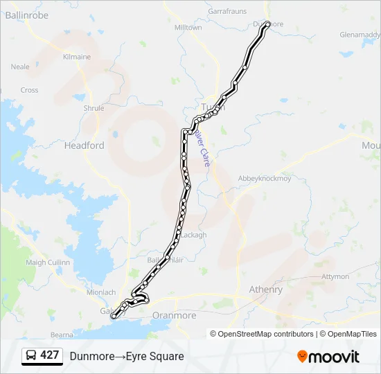 427 Bus Line Map