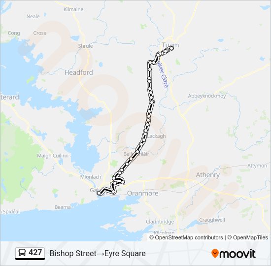 427 Bus Line Map