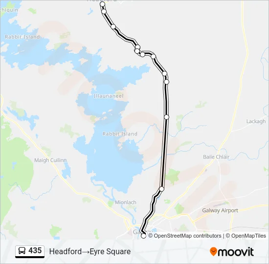 435 Bus Line Map