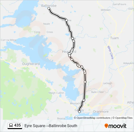 435 Bus Line Map