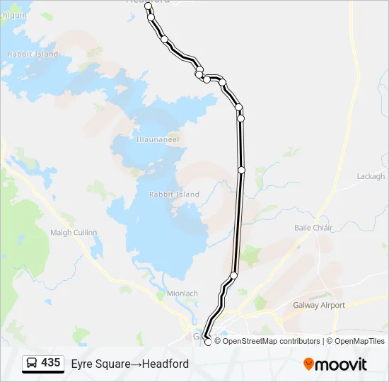 435 Bus Line Map