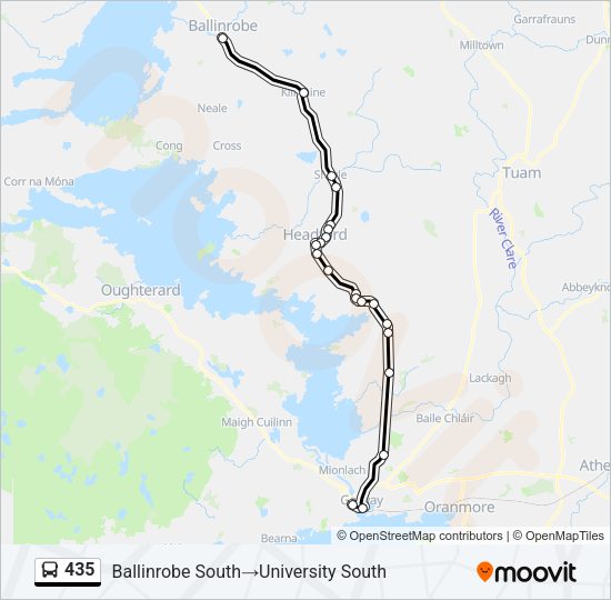 435 Bus Line Map