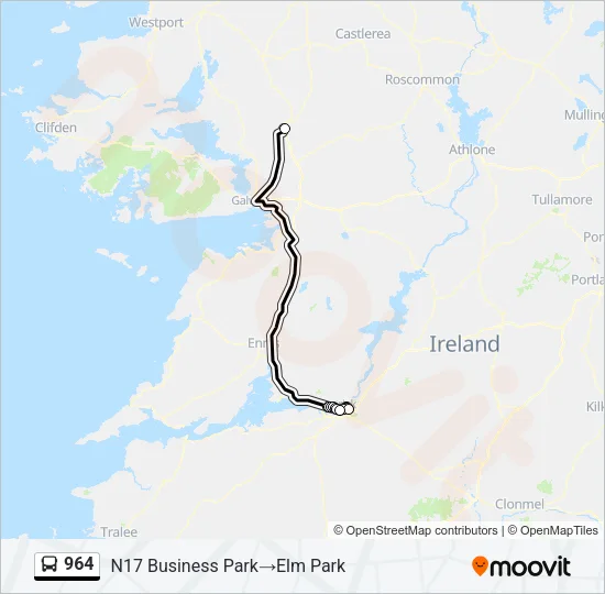 964 Bus Line Map