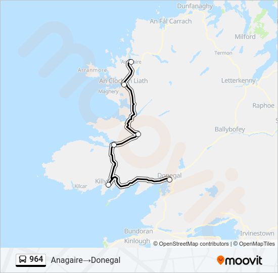 964 Bus Line Map