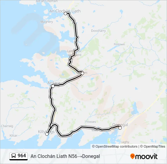 964 Bus Line Map