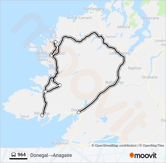 964 bus Line Map