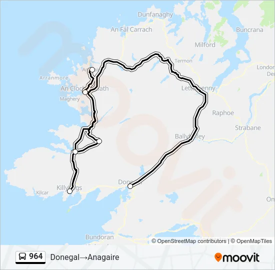964 Bus Line Map