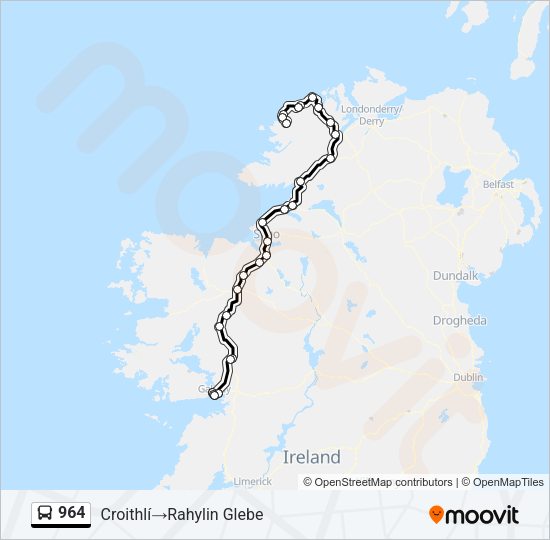 964 Bus Line Map