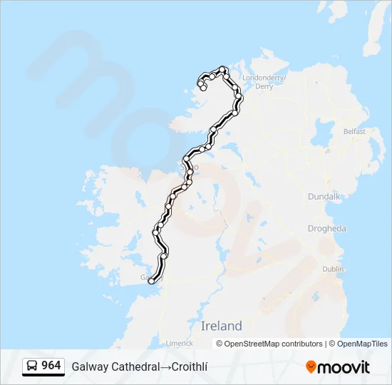 964 Bus Line Map