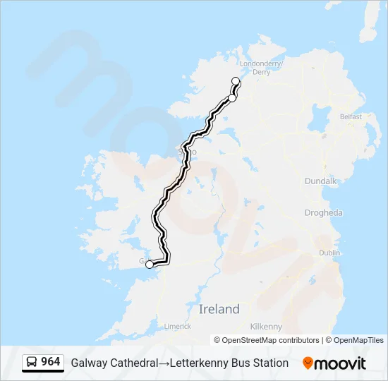 964 Bus Line Map