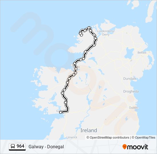 964 bus Line Map