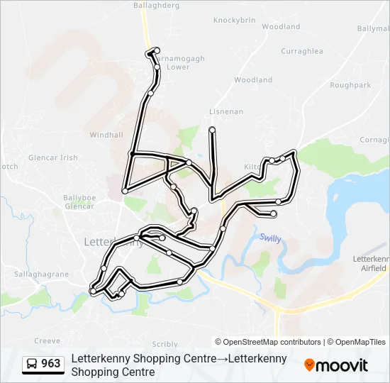 963 Bus Line Map
