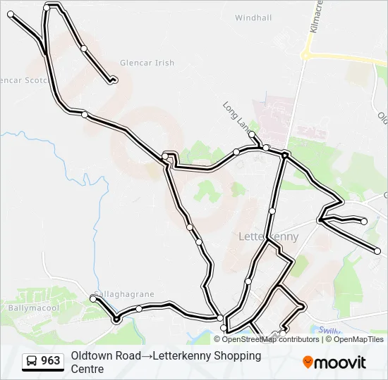 963 Bus Line Map