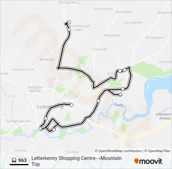 963 Bus Line Map