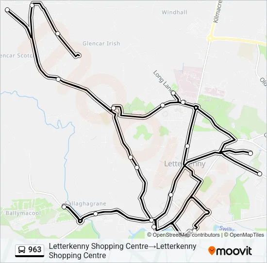 963 Bus Line Map
