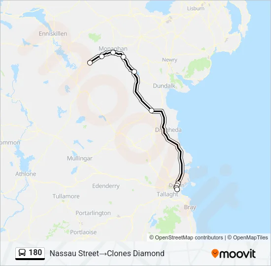180 Bus Line Map