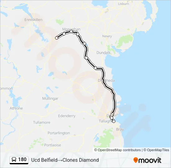 180 Bus Line Map