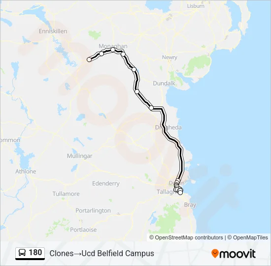 180 Bus Line Map