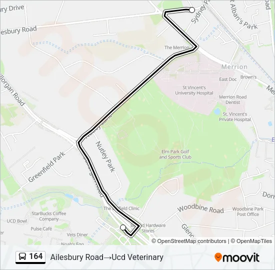164 Bus Line Map
