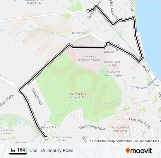 164 Bus Line Map