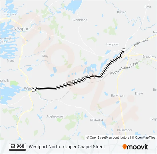 968 Bus Line Map