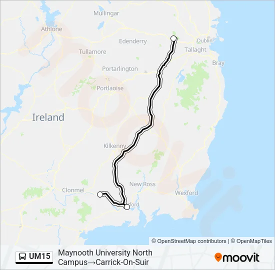 UM15 Bus Line Map