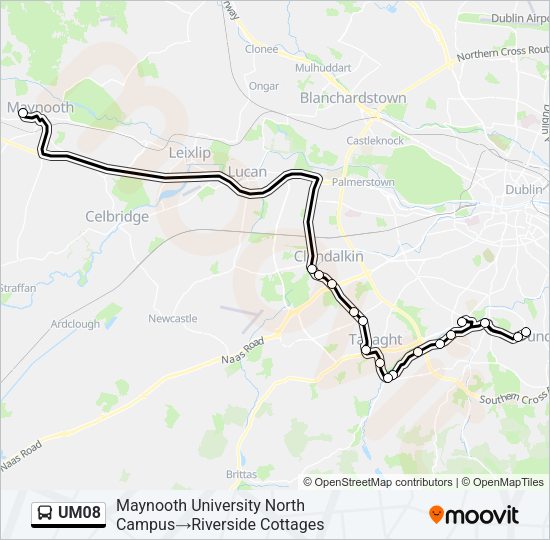 UM08 Bus Line Map