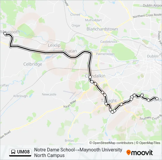 UM08 Bus Line Map