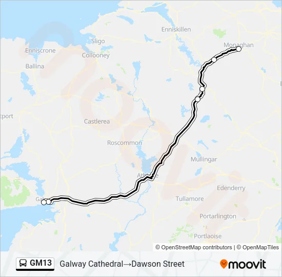GM13 Bus Line Map