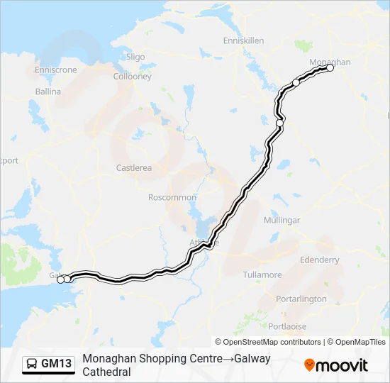 GM13 Bus Line Map