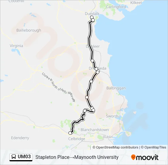 UM03 Bus Line Map